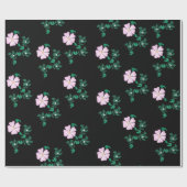 Pastel roze Wilde Roos Cadeaupapier (Vlak)