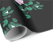 Pastel roze Wilde Roos Cadeaupapier (Rol Hoek)