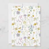 Pastel Roze Wildflower Bruidsdouche uitnodiging (Achterkant)