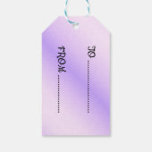 Pastel Roze Wingel Unicorns Kerstmis Cadeaulabel (Achterkant)