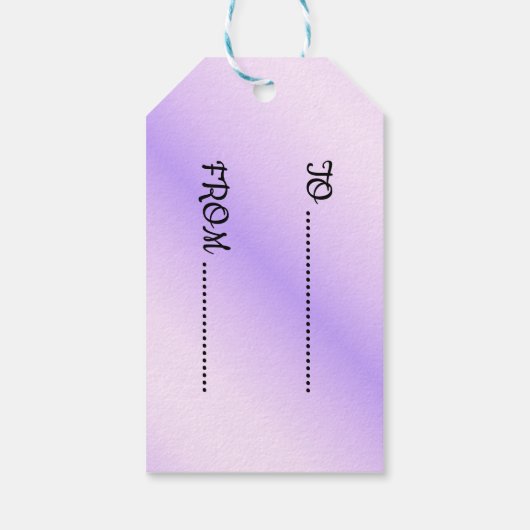  Pastel Roze Wingel Unicorns Kerstmis Cadeaulabel (Achterkant)