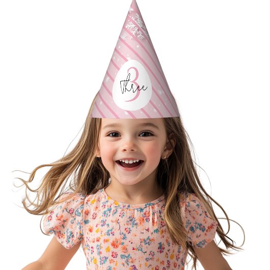 Pastel Roze Winter Wonderland Sneeuwvlok Feesthoedjes