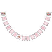 Pastel Roze Winter Wonderland Sneeuwvlok Vlaggetjes (Alle)