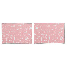 Pastel Roze Wit Abstract Terrazzo Patroon