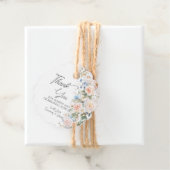 Pastel Roze Wit Blauwe Bloemige Bruids Baby Shower Bedankjes Labels (In situ)