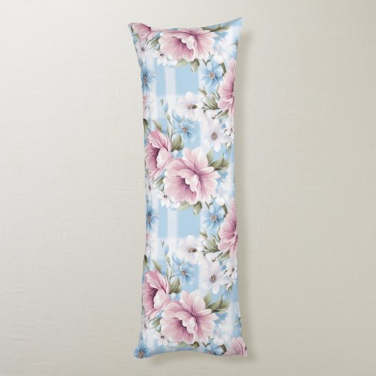  PASTEL ROZE WIT BLAUWE WATERVERF LICHAAMSKUSSEN (Achterkant (Verticaal))