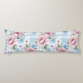 PASTEL ROZE WIT BLAUWE WATERVERF LICHAAMSKUSSEN