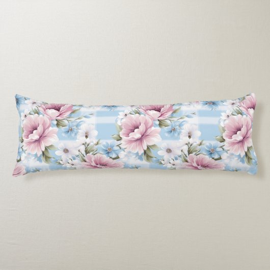  PASTEL ROZE WIT BLAUWE WATERVERF LICHAAMSKUSSEN (Voorkant)