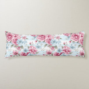PASTEL ROZE WIT BLAUWE WATERVERF LICHAAMSKUSSEN
