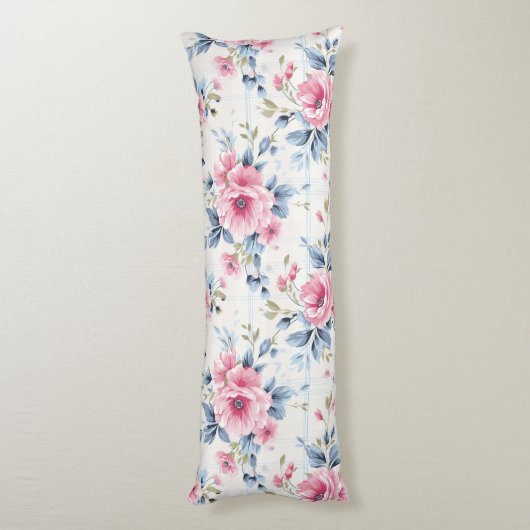 PASTEL ROZE WIT BLAUWE WATERVERF LICHAAMSKUSSEN (Achterkant (Verticaal))