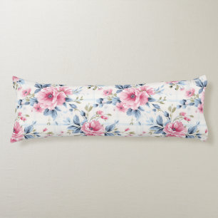 PASTEL ROZE WIT BLAUWE WATERVERF LICHAAMSKUSSEN