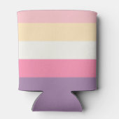 Pastel Roze Wit Geel Paarse Kleur Blok Blikjeskoeler (Achterkant)