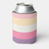 Pastel Roze Wit Geel Paarse Kleur Blok Blikjeskoeler (Blikje Achterkant)