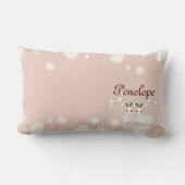 Pastel Roze Wit Lint Cute Tweeling Konijn Kinderen Kussen (Achterkant)
