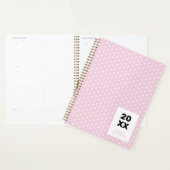 Pastel Roze Wit Stippen Personalized Planner (Display)