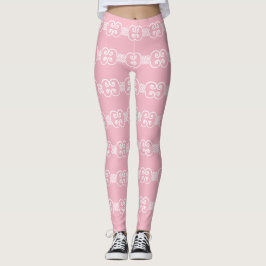 Pastel Roze Wit Victoriaans 4Ashley Leggings