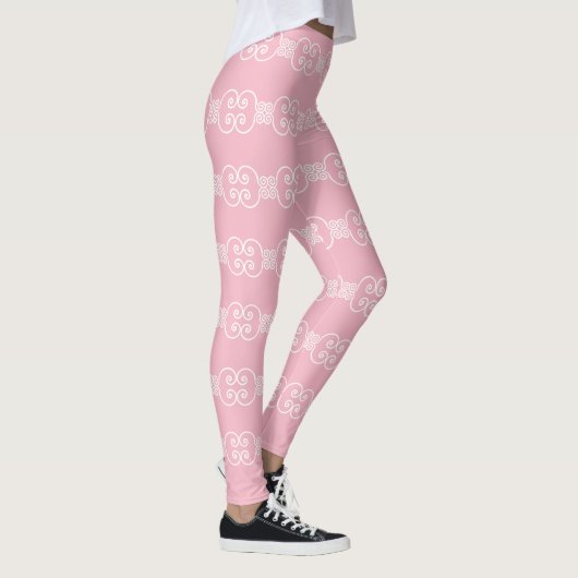 Pastel Roze Wit Victoriaans 4Ashley Leggings (Rechts)