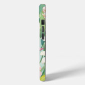  pastel roze & witte lentebloem monogram Case-Mate iPhone case (Achterkant / Links)