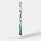  pastel roze & witte lentebloem monogram Case-Mate iPhone case (Achterkant / Rechts)