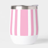 Pastel Roze Witte Strand Cabana Strepen (Links)