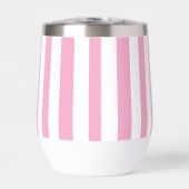 Pastel Roze Witte Strand Cabana Strepen (Voorkant)