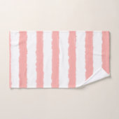 Pastel Roze Witte Waterverf Strepen Bad Handdoek (Handdoek)