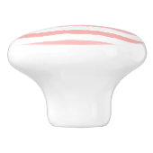Pastel Roze Witte Waterverf Strepen Keramische Knop (Zijkant)