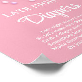 Pastel roze wolk 9 Late Night Luiers spel teken Poster (Hoek)