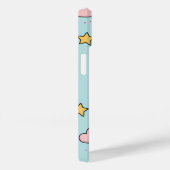 Pastel Roze Wolk en Gele Ster Patroon Case-Mate iPhone Case (Achterkant / Rechts)