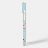 Pastel Roze Wolk en Gele Ster Patroon Case-Mate iPhone Case (Achterkant / Links)