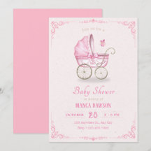 Pastel roze zacht baby kinderwagen baby shower