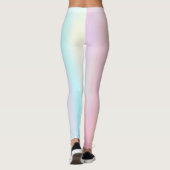 Pastel Roze Zeegroene Ombre Gradiënt Leggings (Achterkant)