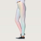 Pastel Roze Zeegroene Ombre Gradiënt Leggings (Links)