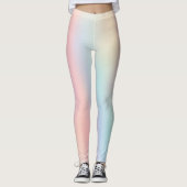 Pastel Roze Zeegroene Ombre Gradiënt Leggings (Voorkant)