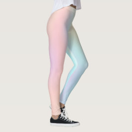 Pastel Roze Zeegroene Ombre Gradiënt Leggings