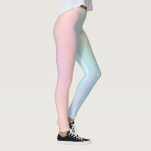 Pastel Roze Zeegroene Ombre Gradiënt Leggings