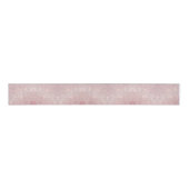 pastel roze zilveren bloem grosgrain lint (Voorkant)