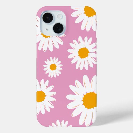 Pastel Roze Zonnebloem Telefoonhoes - Schattigee e Case-Mate iPhone Case (Achterkant)