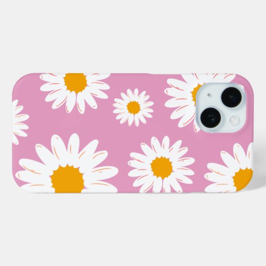 Pastel Roze Zonnebloem Telefoonhoes - Schattigee e Case-Mate iPhone Case (Achterkant (horizontaal))