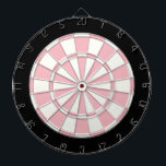 Pastel roze zwart en wit dartbord<br><div class="desc">Pastel roze zwarte en witte dartboard</div>