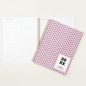 Pastel Roze Zwart Stippen Personalized Planner (Display)