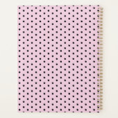 Pastel Roze Zwart Stippen Personalized Planner (Achterkant)
