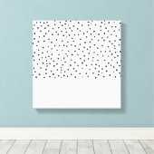 Pastel roze zwart waterverf polka dots patroon ca canvas afdruk (Insitu (Houten vloer))