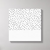 Pastel roze zwart waterverf polka dots patroon ca canvas afdruk (Voorkant)