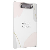 Pastel roze, zwarte en grijze Waterverf penseelstr Klembord (Rechts)