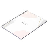 Pastel roze, zwarte en grijze Waterverf penseelstr Notitieboek (Linkerzijde)