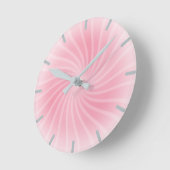 Pastel Roze Zwirl Ronde Klok (Hoek)