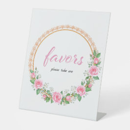 Pastel Rozen & Baby's Ademhalingsgunsten Reclamebord Met Voetstuk