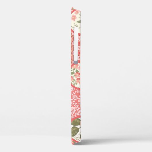 Pastel Rozen Bloemen Patchwork Patroon Case-Mate iPhone Case (Achterkant / Links)