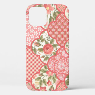 Pastel Rozen Bloemen Patchwork Patroon Case-Mate iPhone Case